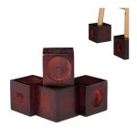 Set od 4 bambusova podizača za namještaj, 9,4x9,4x9,4 cm - Image 4
