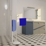 Držač za peškire sa okretnim šipkama, 85,5 x 42 x 22 cm