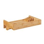 Noćna polica od bambusa s organizatorom, 9,5 x 35 x 23 cm - Image 5
