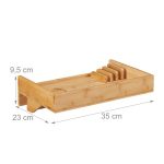 Noćna polica od bambusa s organizatorom, 9,5 x 35 x 23 cm - Image 8
