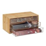 Organizator za šminku od bambusa, 15 x 30 x 17,5 cm