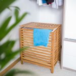 Korpa za veš od bambusa 100L, 60 x 50,5 x 35,5 cm