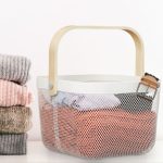 Set od 2 žičane korpe s ručkama, 17,5 x 26 x 24,5 cm - Image 2