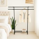 Vješalica za kapute s 2 šipke, 158 x 145 x 43 cm - Image 2