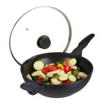 Wok tava s poklopcem, 15 x 31 x 58 cm