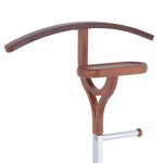 Stalak za prtljag u boji serbra i drveta, 120x45x28 cm - Image 5