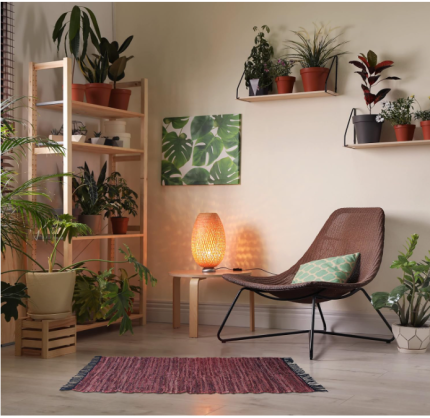 Tepih s resama, Neklizajući, 80 x 200 cm, Pamuk i koža