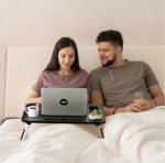 Crni držač za tablet i piće za laptop