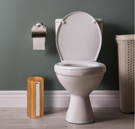 Držač toaletnog papira, bambus, za 3 rezervne role