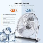 Industrijski podni ventilator 75W, 48 × 47.5 × 15.7 cm - Image 3