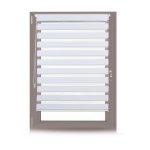 Dvostruke roletne bijele, 110 x 156 cm