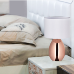 Stolna lampa metal i tkanina