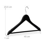 Set od 45 drvenih vješalica za odjeću, 23.5 x 45 x 1 cm - Image 7