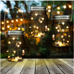 LED solarna svjetla u staklenci, set od 3