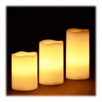 Set od 3 LED voštane svijeće, 3 veličine