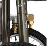 Smeđa kolica za crijevo s košarom - Image 4