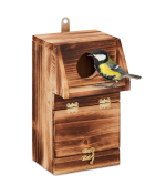 Kućica za ptice za vješanje, drvo, prirodno