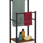 Vješalica za ručnike s 2 šipke i policom