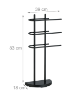 Crni metalni stalak za peškire - Image 3