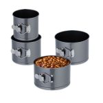 Set od 4 visoka okrugla kalupa s odvojivim dnom do 260 °C