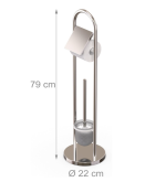 Držač za WC četku, srebrna - Image 3