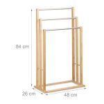 Samostojeći držač za peškire sa 3 šipke, 84 x 48 x 26 cm - Image 6