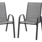 Set od 2 složive vrtne stolice, sive boje