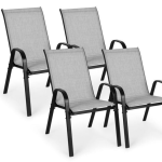 Svijetlo sivi set od 4 vrtne stolice