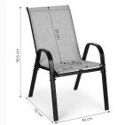 Svijetlo sivi set od 4 vrtne stolice - Image 2