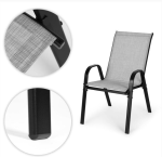 Svijetlo sivi set od 4 vrtne stolice - Image 3