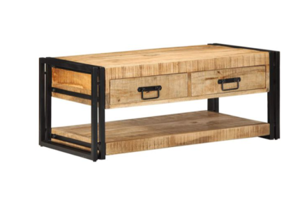 Stol za kavu 90x50x38 cm Puno grubo drvo Mango