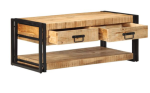 Stol za kavu 90x50x38 cm Puno grubo drvo Mango - Image 3