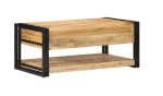 Stol za kavu 90x50x38 cm Puno grubo drvo Mango - Image 4