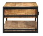 Stol za kavu 90x50x38 cm Puno grubo drvo Mango - Image 6