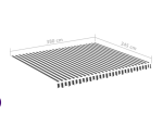 Zamjenska tkanina za tendu antracit-bijela 4 x 3,5 m - Image 2