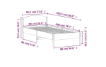 Krevet od punog borovog drveta bez madraca 90 x 200 cm - Image 3