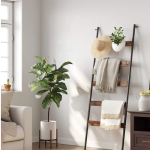 Ljestve za deke, šalove, ručnike, s 5 razina, rustikalno