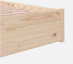 Okvir za krevet od punog drveta 140x190 cm - Image 5