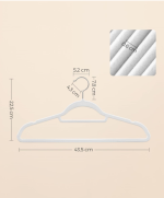 Baršunaste vješalice, set od 50, debljine 0,6 cm, dužine - Image 2