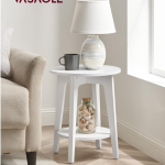 Mali okrugli stolić, bijeli