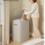 Korpa za veš 170 l, 2 pretinca, 56x40x75 cm, bež