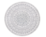 Okrugli tepih, 160 cm, Boho stil, golubije siva