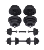 Set bučica sa spojnom čeličnom cijevi, 20kg