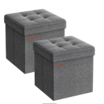 Tabure za odlaganje, Set od 2, 30 x 30 x 30 cm, sivi