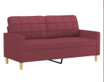 Dvosjed, vinsko crvena, 140 cm, tekstil - Image 3