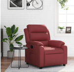 Fotelja s naslonom, boja vinsko crvena umjetna koža
