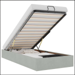 Okvir kreveta bez madraca svjetlosivi 90x200 cm - Image 3