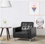 Fotelja Crna umjetna koža