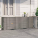 Vrtni ormarić 198x55,5x80cm poli ratan sivi