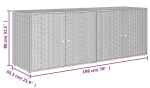 Vrtni ormarić 198x55,5x80cm poli ratan sivi - Image 2